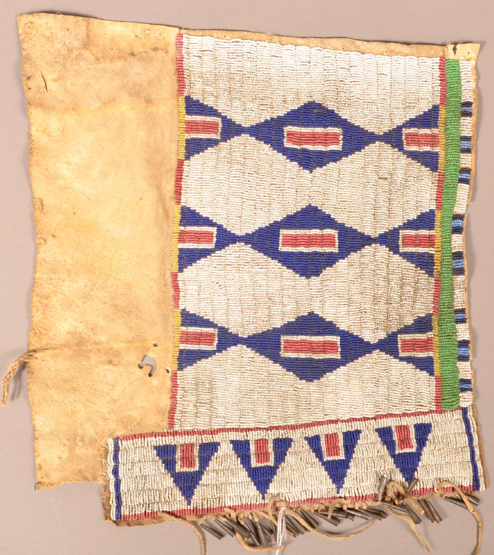 Single 19th Cent. Sioux  Woman's Beaded Legging (1 of 2)