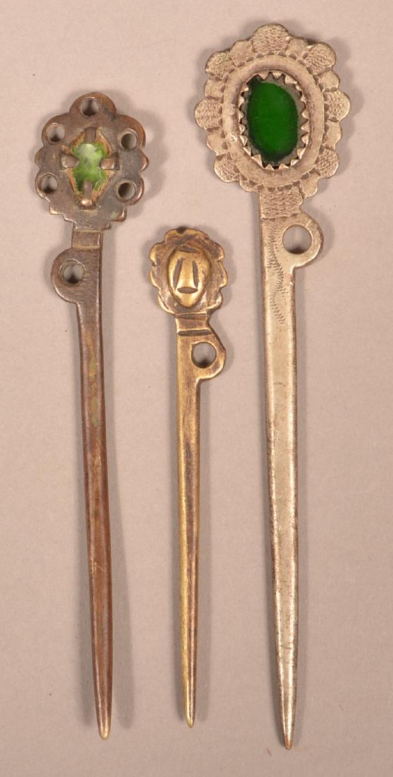 3 Antique Central American "Manta" Pins (1 of 2)