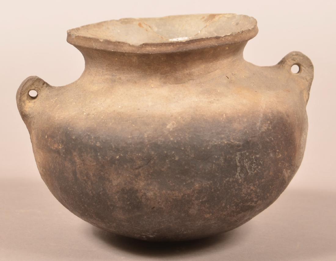 Early Clay Pot w/ 2 Suspension Lugs, Small Rim Section (1 of 3)