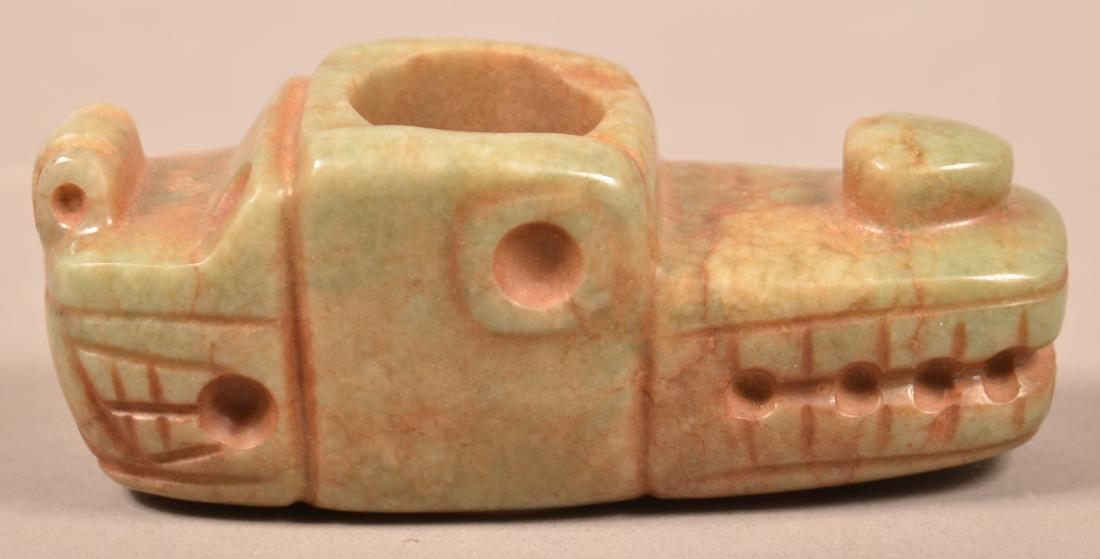 Hard Jade Like Stone Mace Head w/ Animal Head Designs (1 of 4)