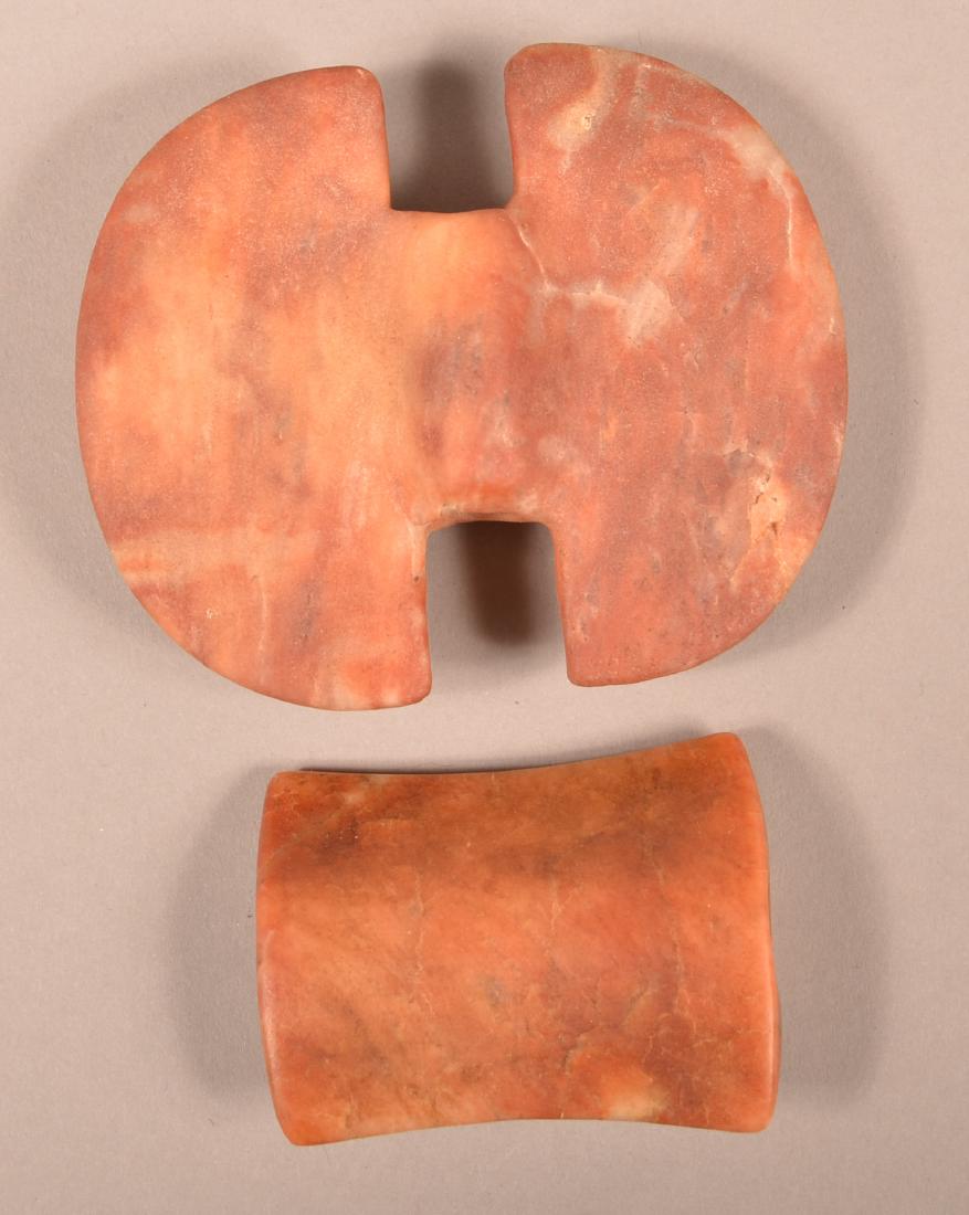 2 Rose Quartz "Bannerstones" These are Modern Replicas (1 of 2)