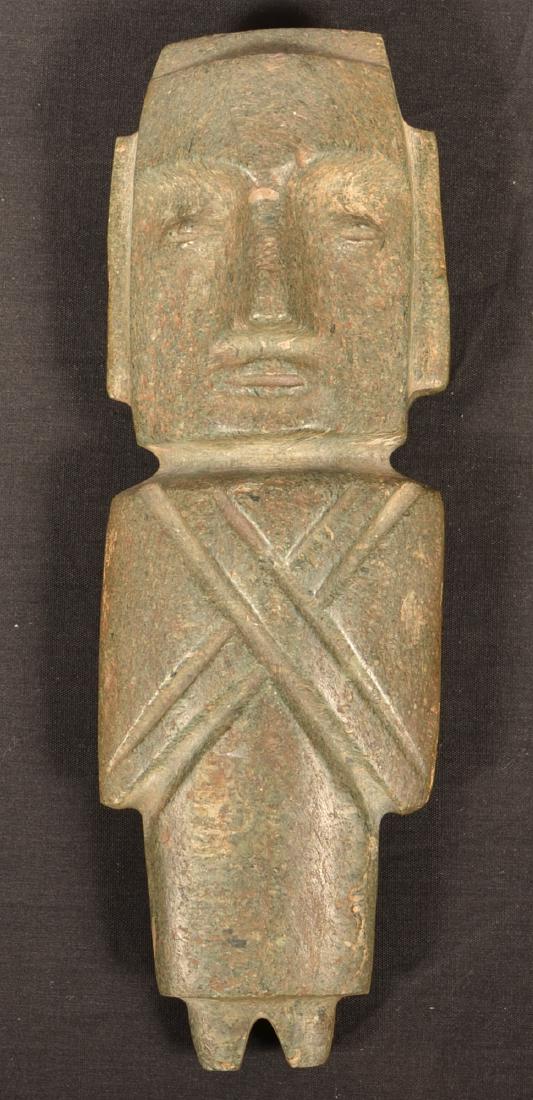 Southern Mexican "String Cut" Stone Figurine, 8 1/2" (1 of 2)