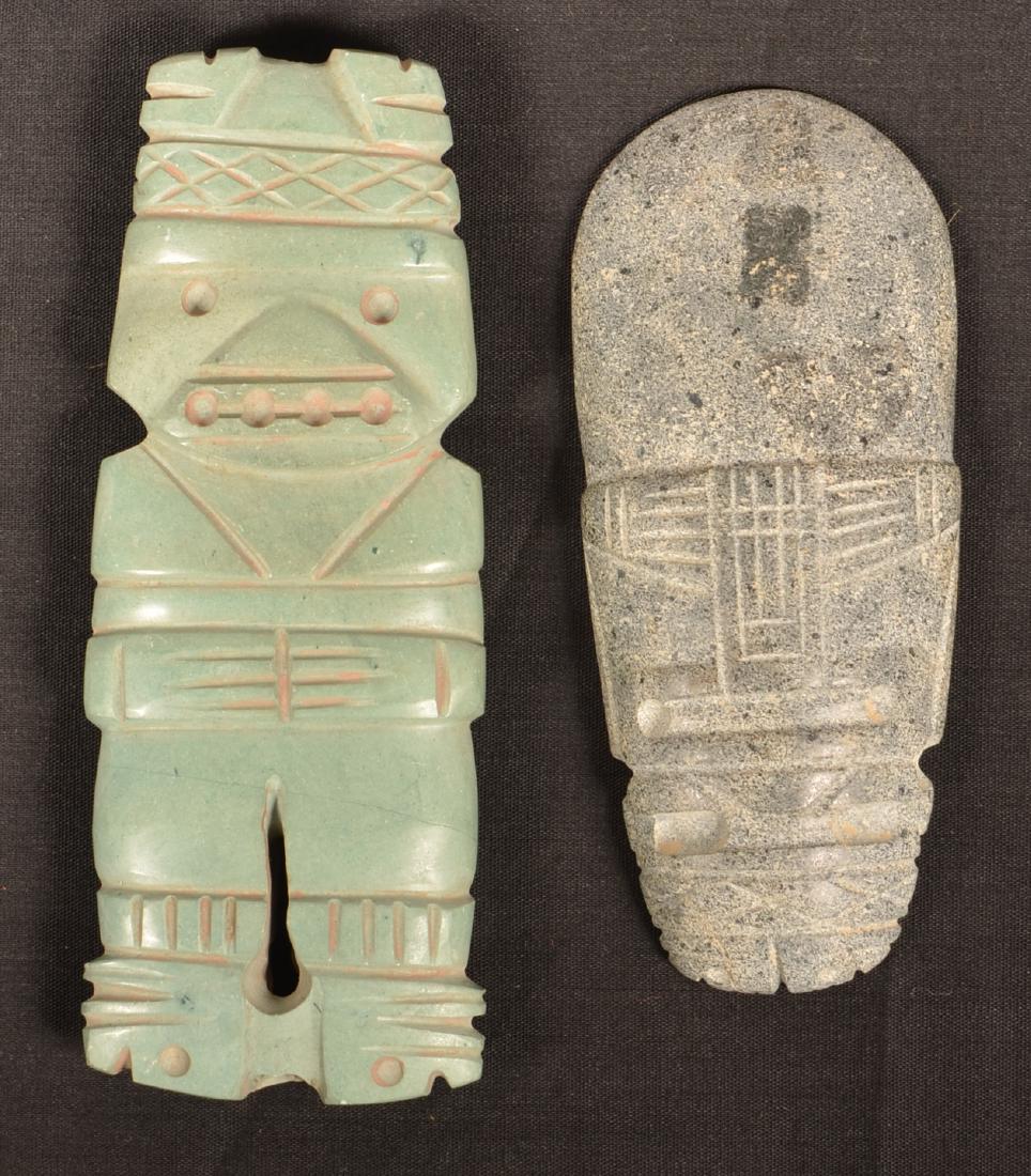 2 Contemporary Central American Effigy Pendants, 5": 2 Contemporary Central American Effigy Pendants, 5" Tall, 4" Tall