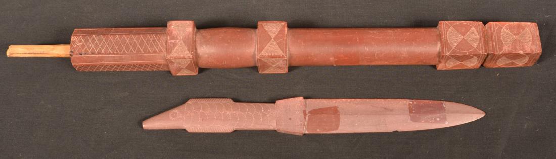 2 Antique Eastern Sioux Catlinite Items - A Letter (1 of 2)