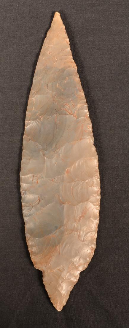 Large Size Flint Blade w/ a "Turkey Tail" Style Base, (1 of 2)