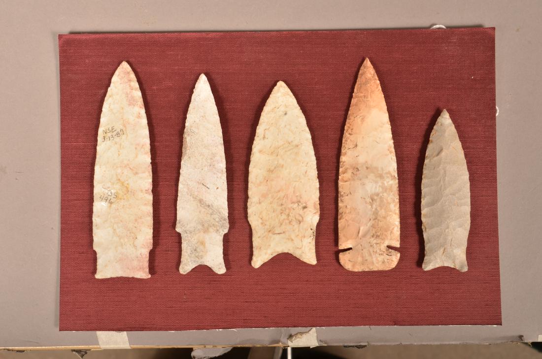 5 Large Flint Points, Mid west Styles, Newly Crafted (1 of 1)