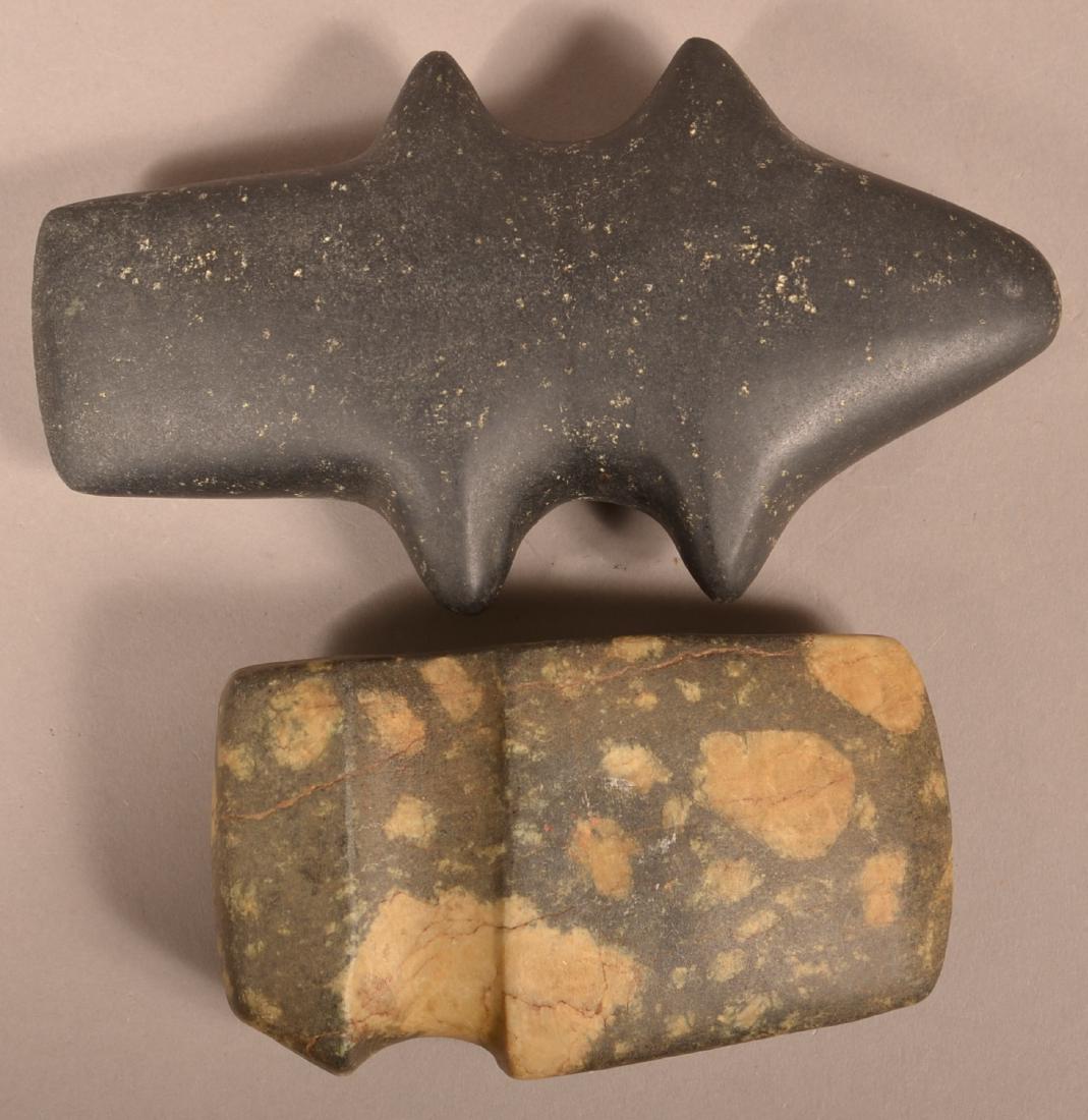 2 Stone Axes - Barbed Trophy and Porphory 3/4 Grooved (1 of 2)