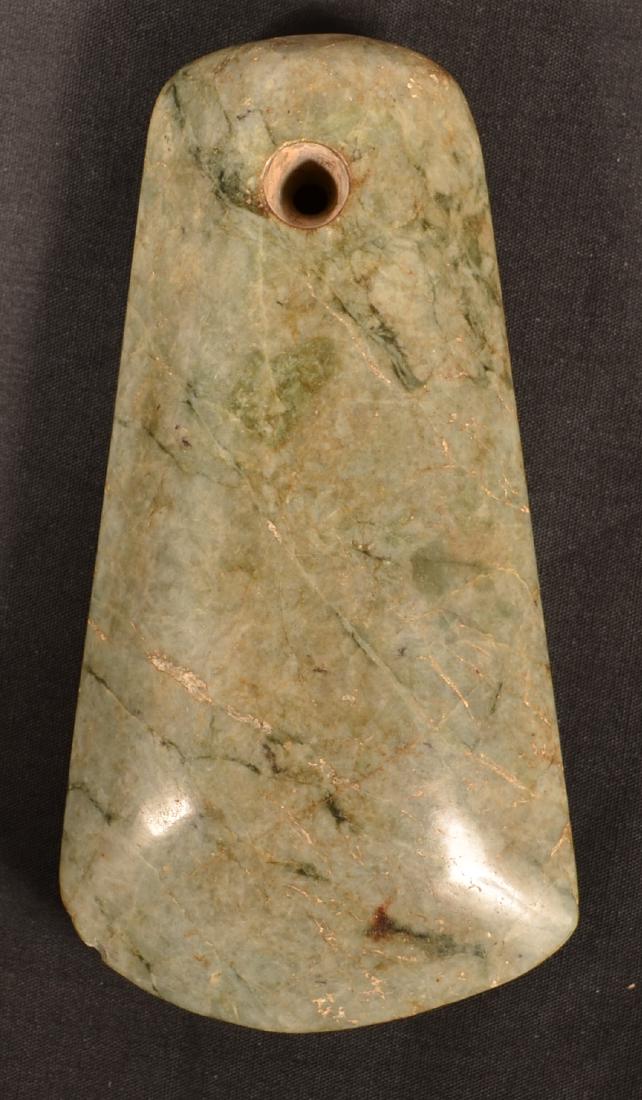 Highly Polished Meso-American Jadite Celt, Drilled for (1 of 2)