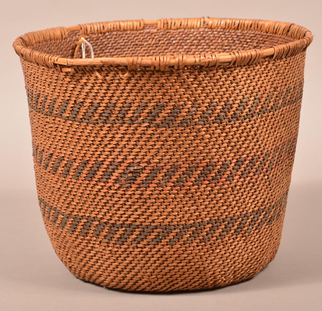 Antique S.W Indian Basket of Twined Split Willow w/ (1 of 2)