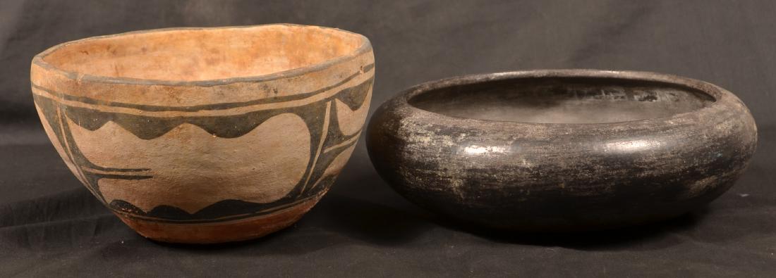 2 Vintage Pueblo Indian Pottery Vessels - A Santa Clara (1 of 3)