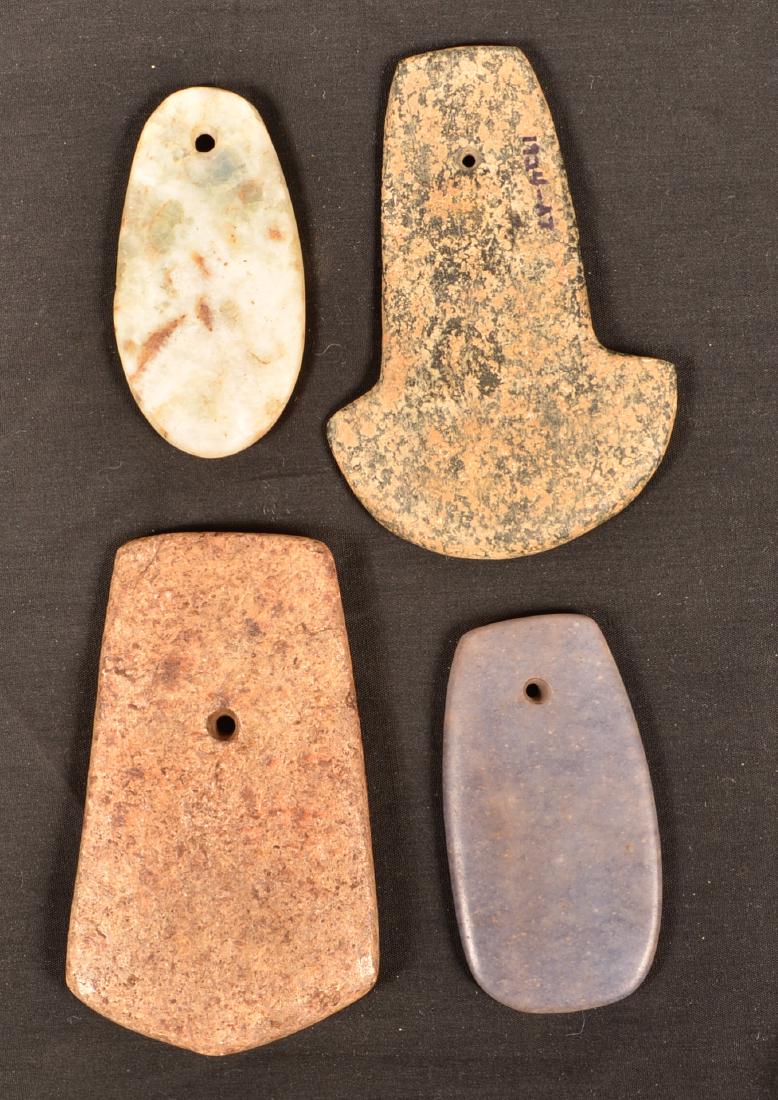 4 Stone Pendants of Various Materials - These are of (1 of 2)