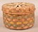Antique New England Indian Ash Splint Basket, Lidded