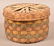 Antique New England Indian Ash Splint Basket, Lidded - 2