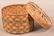 Antique New England Indian Ash Splint Basket, Lidded - 3