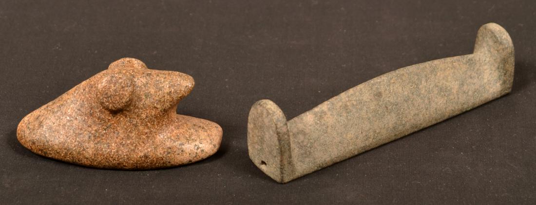 2 Stone Objects - A Replicated "Bar Amulet" and a (1 of 2)