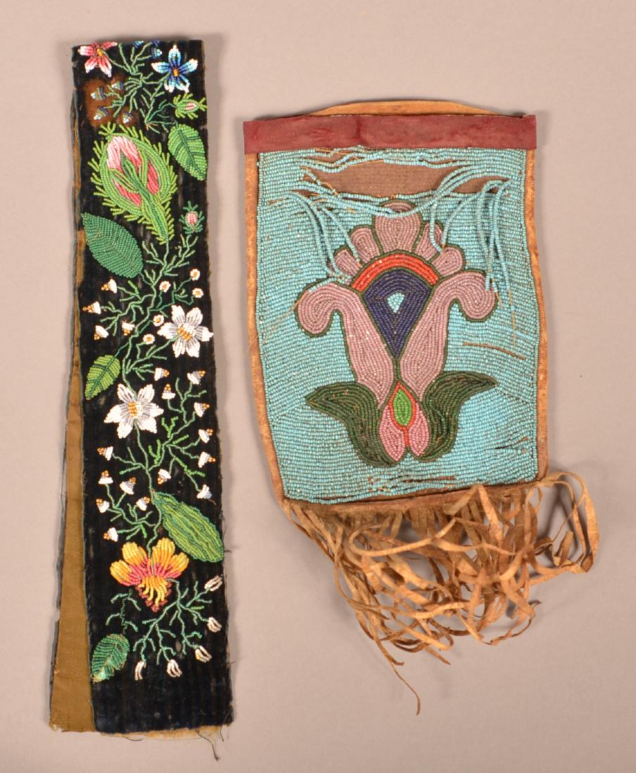 2 Items of Antique Beadwork - Flat Bag (from the Meritt (1 of 2)