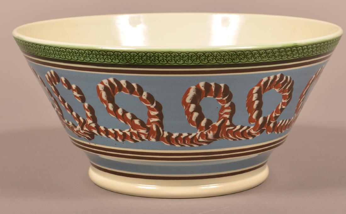 Don G. Carpentier Earthworm Mocha Bowl.: Don G. Carpentier Reproduction Earthworm Pattern Mocha Decorated China Flared Edge Bowl. 5"h. x 10-1/4" diam. Condition: Excellent.