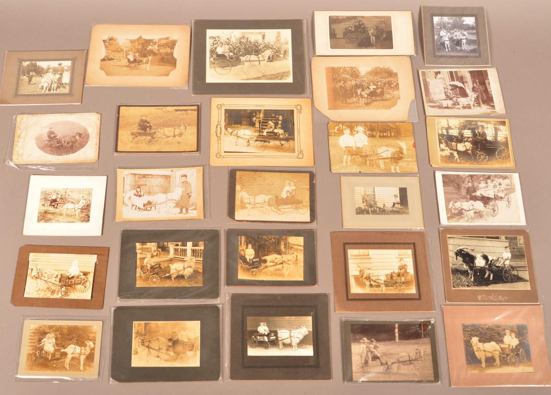 Lot of 27 Antique/Vintage of Goat Carts.: Lot of 27 Antique/Vintage of Goat Carts. Condition: Good with wear and toning.