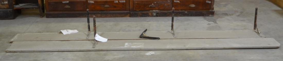 2 Early Shelves with L-Bracket Hardware: 12"hX123.5"Lx11.5"D