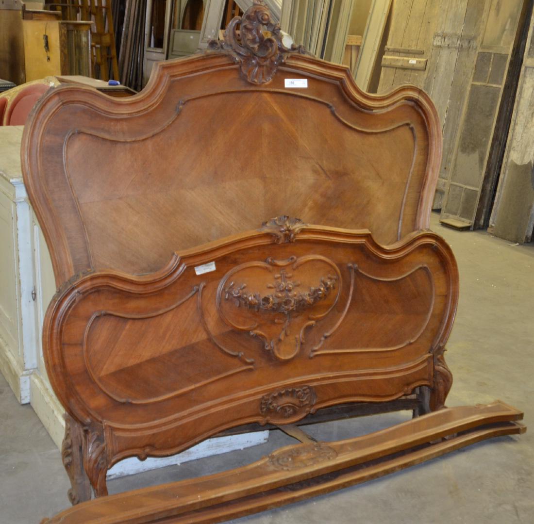 French Carved Walnut Bed (1 of 3)