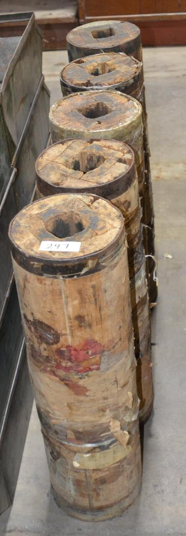 5 Wooden Rollers with Metal Bands (1 of 1)