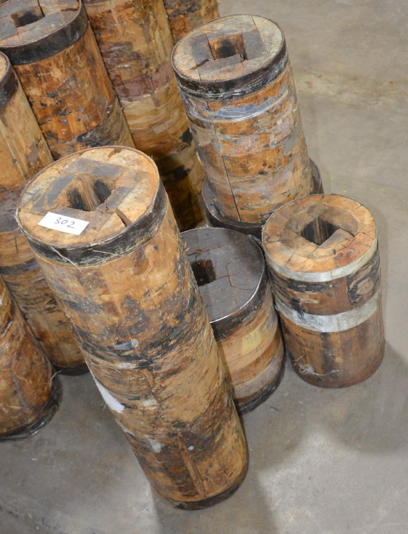 5 Wooden Rollers with Iron Bands (1 of 1)