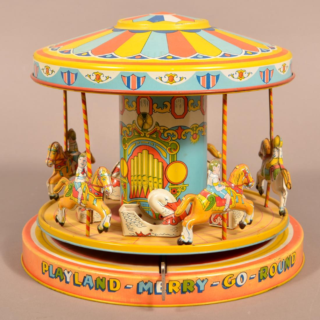 J. Chein Tin Playland Merry-Go-Round. (1 of 3)