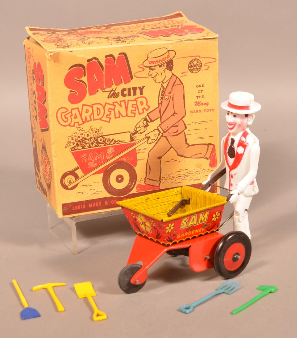 Marx Sam the Gardener Wind-Up Toy with Box. (1 of 3)