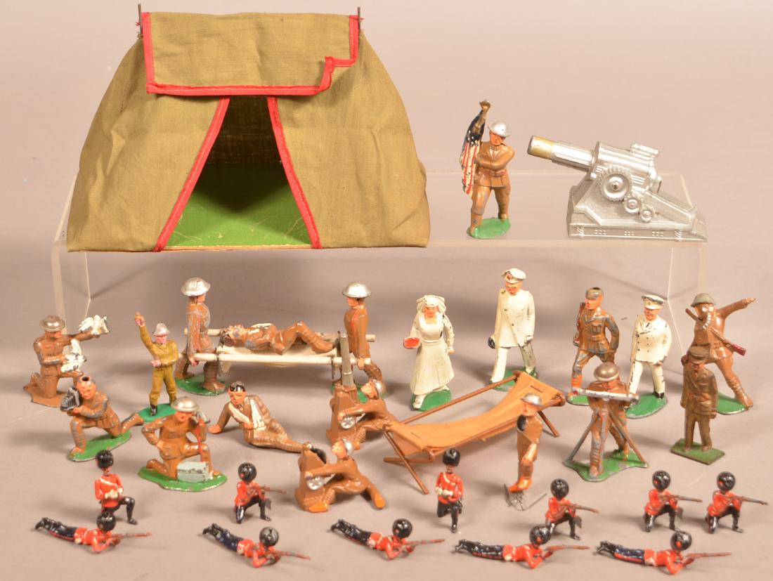 Lot of Barclay & Britains Soldiers and Accessories. (1 of 3)