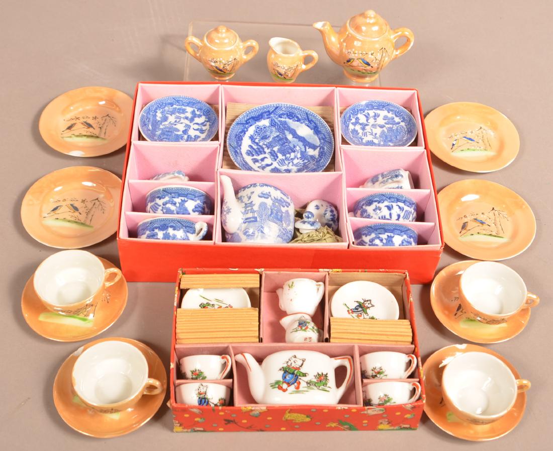 Three Vintage Japanese China Child's Tea Sets. (1 of 3)