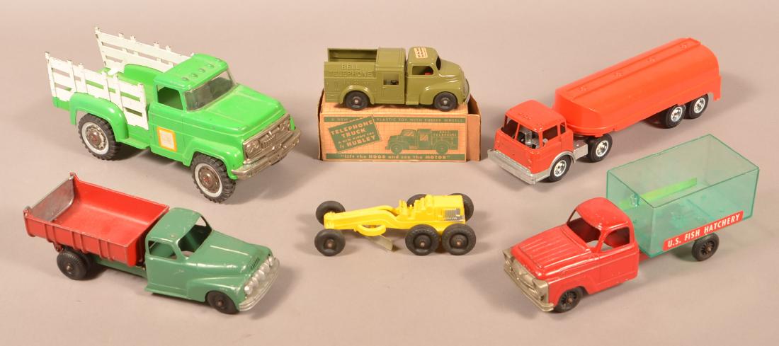 Six Various Hubley Metal and Plastic Vehicles. (1 of 4)