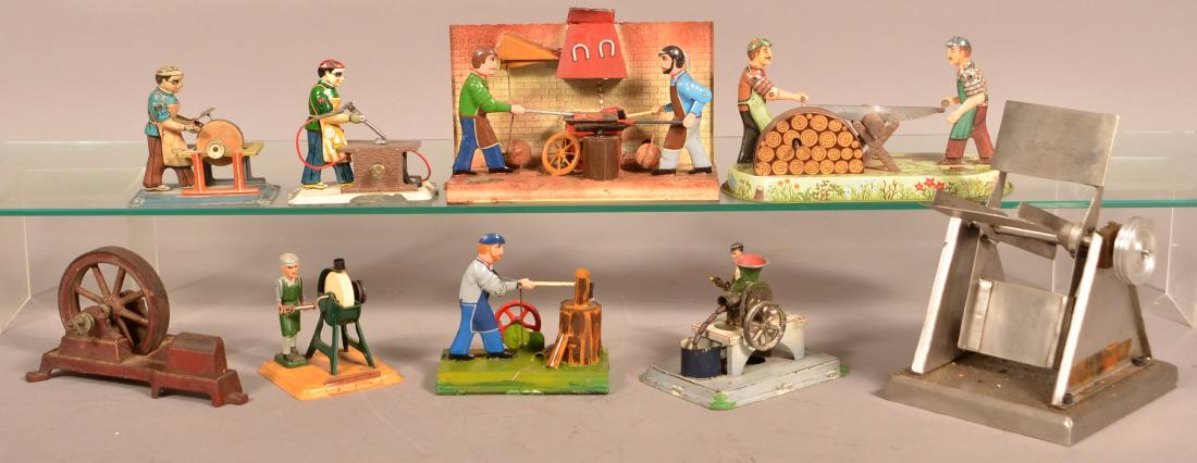 Lot of Nine Vintage Steam Toy Accessories. (1 of 2)