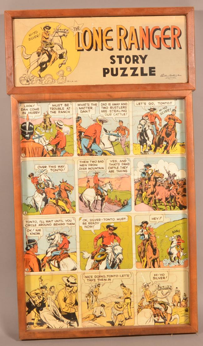 1950 Parker Bros. "The Lone Ranger Story Puzzle". (1 of 2)