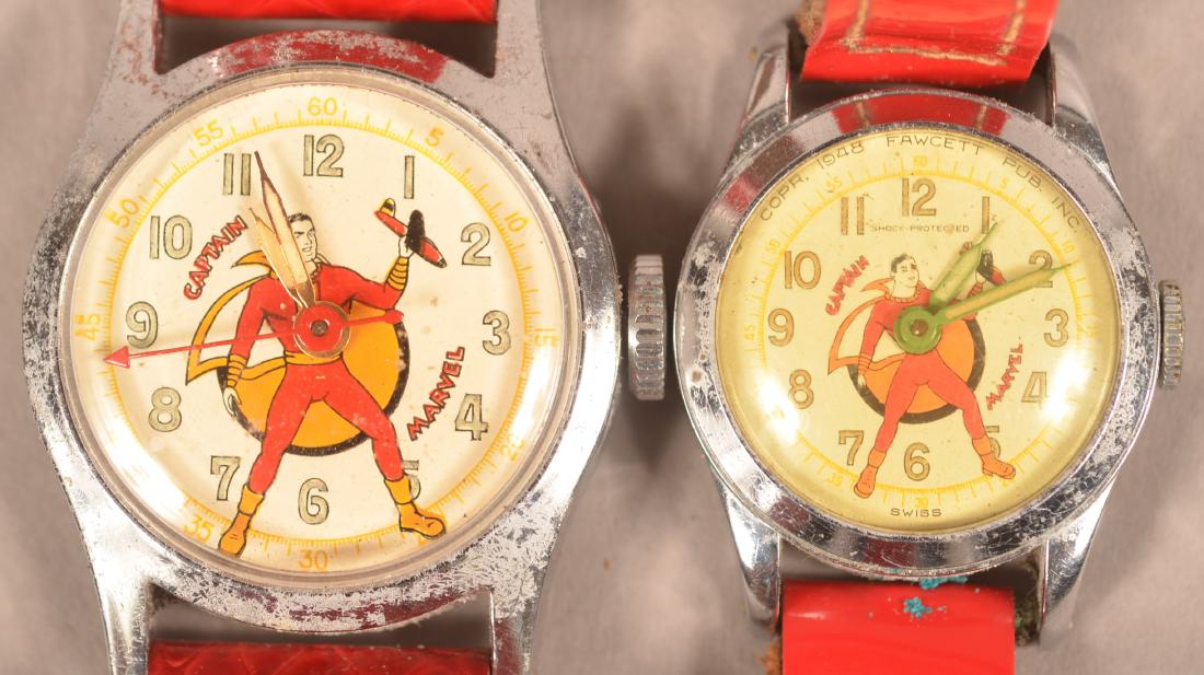 2 Vintage Captain Marvel Character Wrist Watches. (1 of 3)