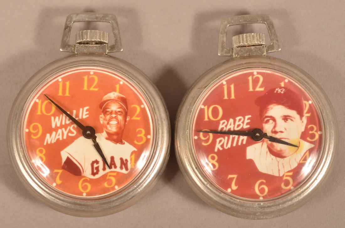 Vintage Willie Mays & Babe Ruth Pocket Watches. (1 of 3)