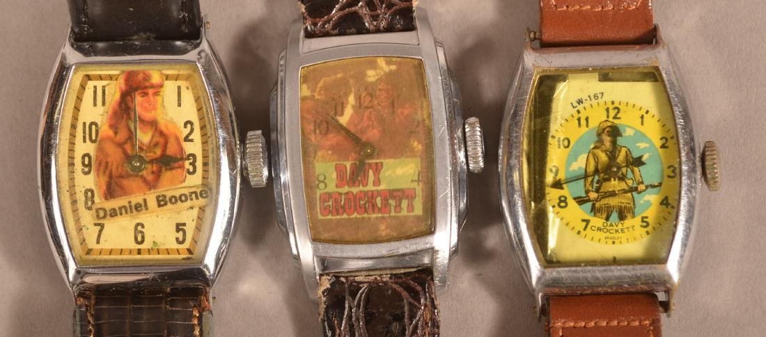 Daniel Boone and Davy Crockett Wrist Watches. (1 of 3)