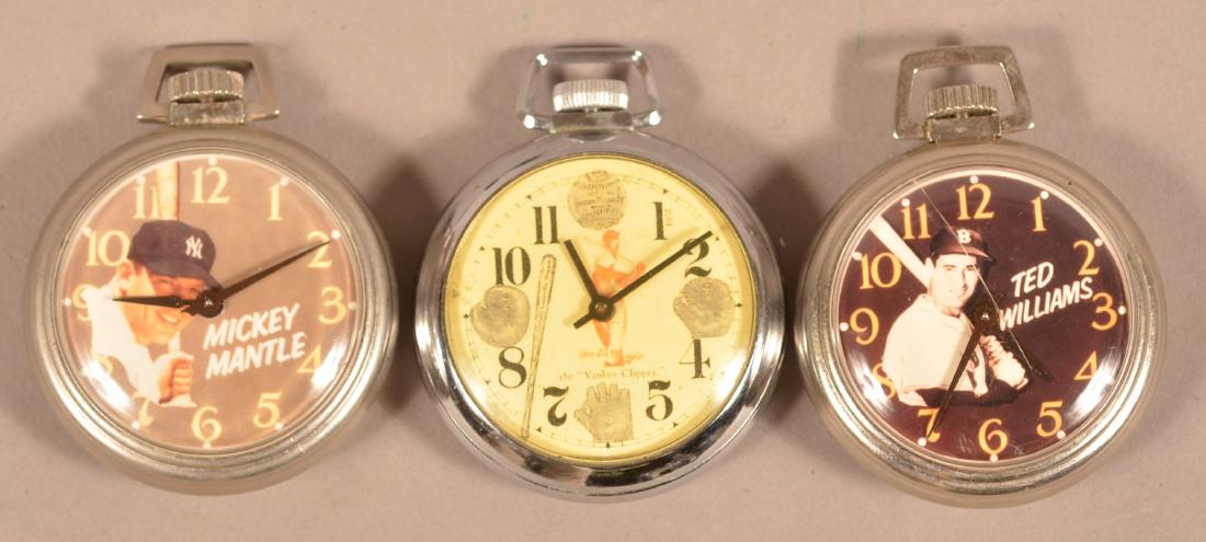 Three Vintage Baseball Player Pocket Watches. (1 of 3)