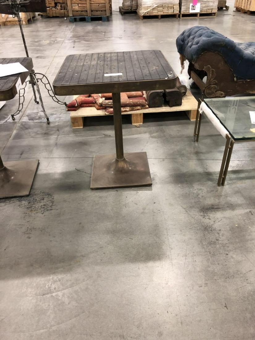 Industrial Copper Table with Wooden Top (1 of 4)