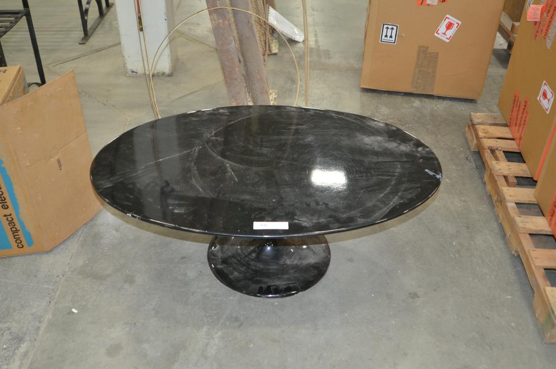 Mid-Century Modern Style Oval Black Coffee Table (1 of 2)