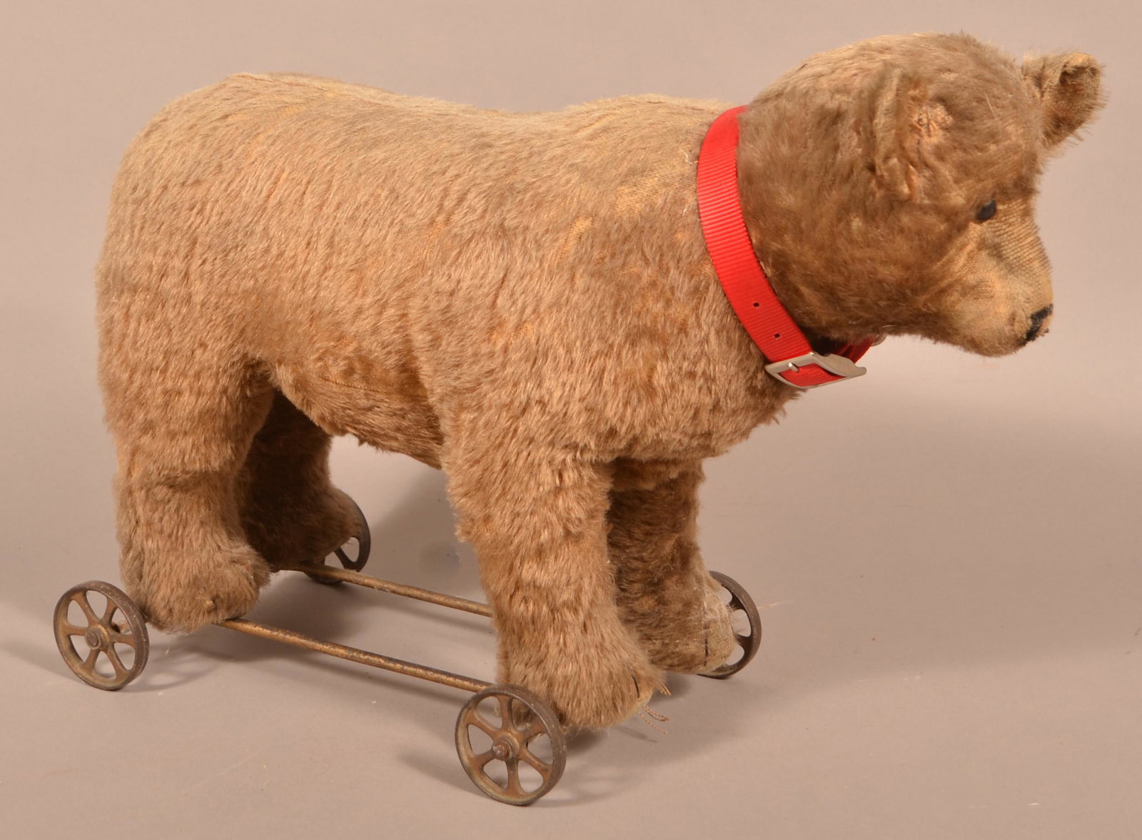 Vintage Steiff Type Mohair Bear Child's Riding Toy.: Vintage Steiff-Type Mohair Bear Child's Riding Toy. 17-1/2"h. Condition: Good with wear.