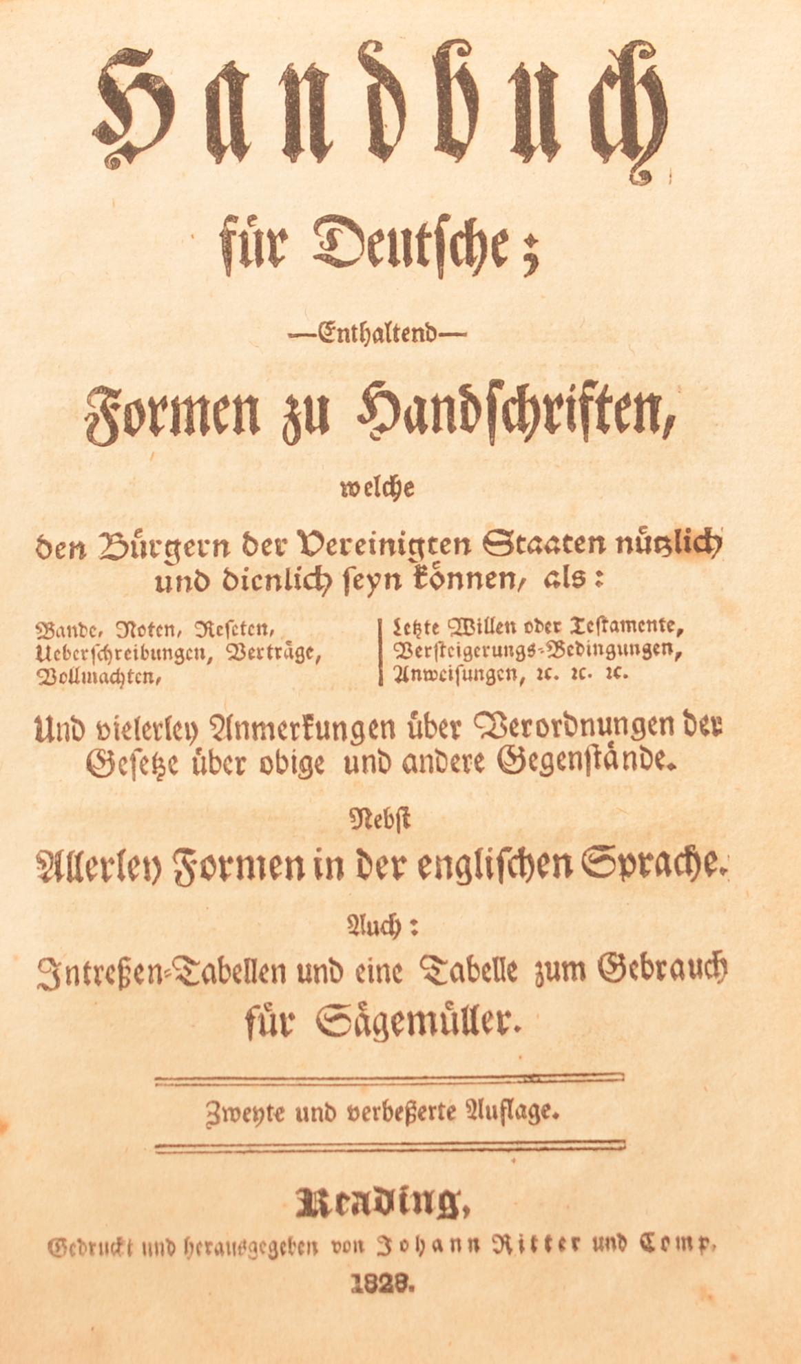 PA-German Handbook for Filling Out Forms (1 of 4)