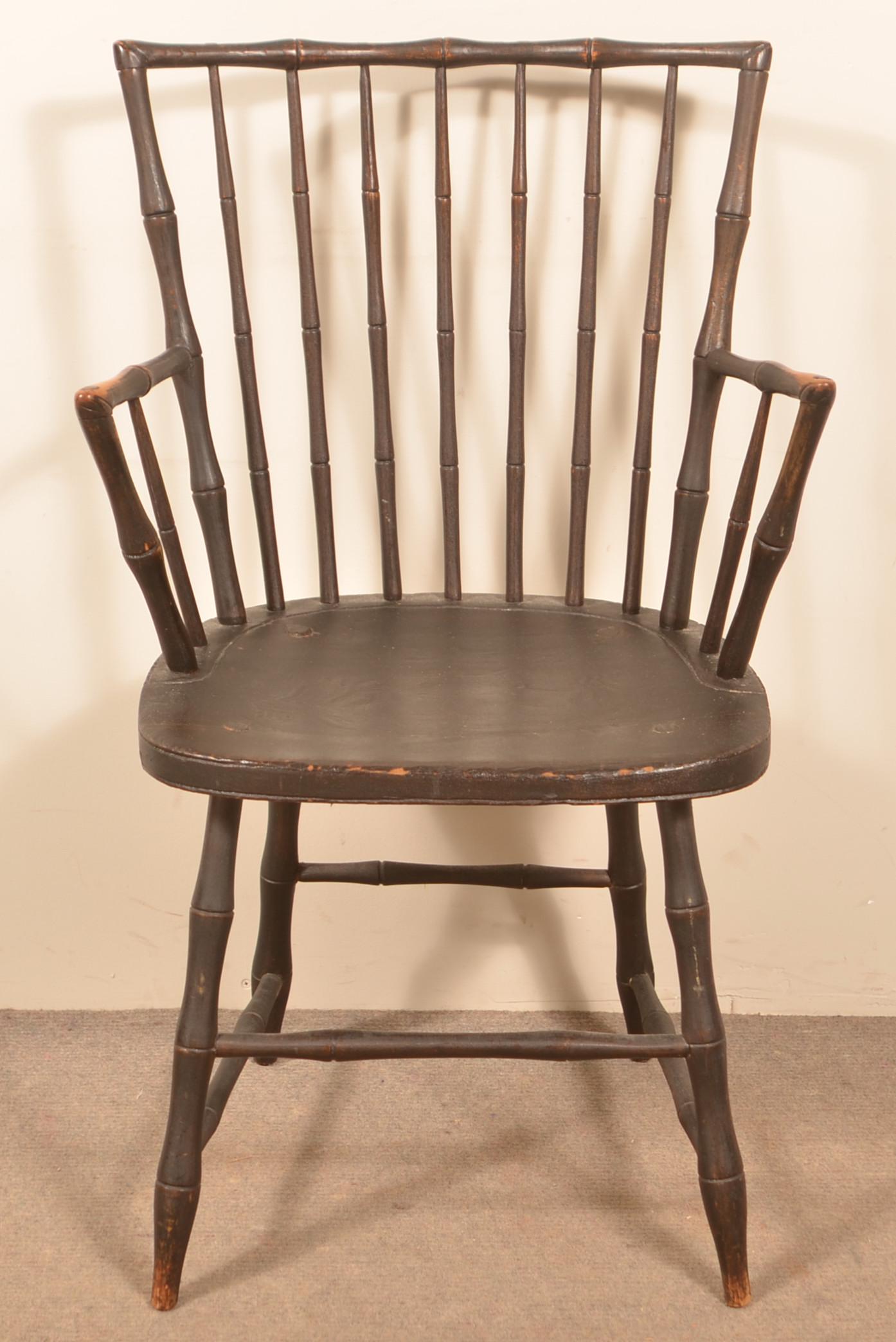 Pennsylvania Bamboo Turned Windsor Armchair. (1 of 4)