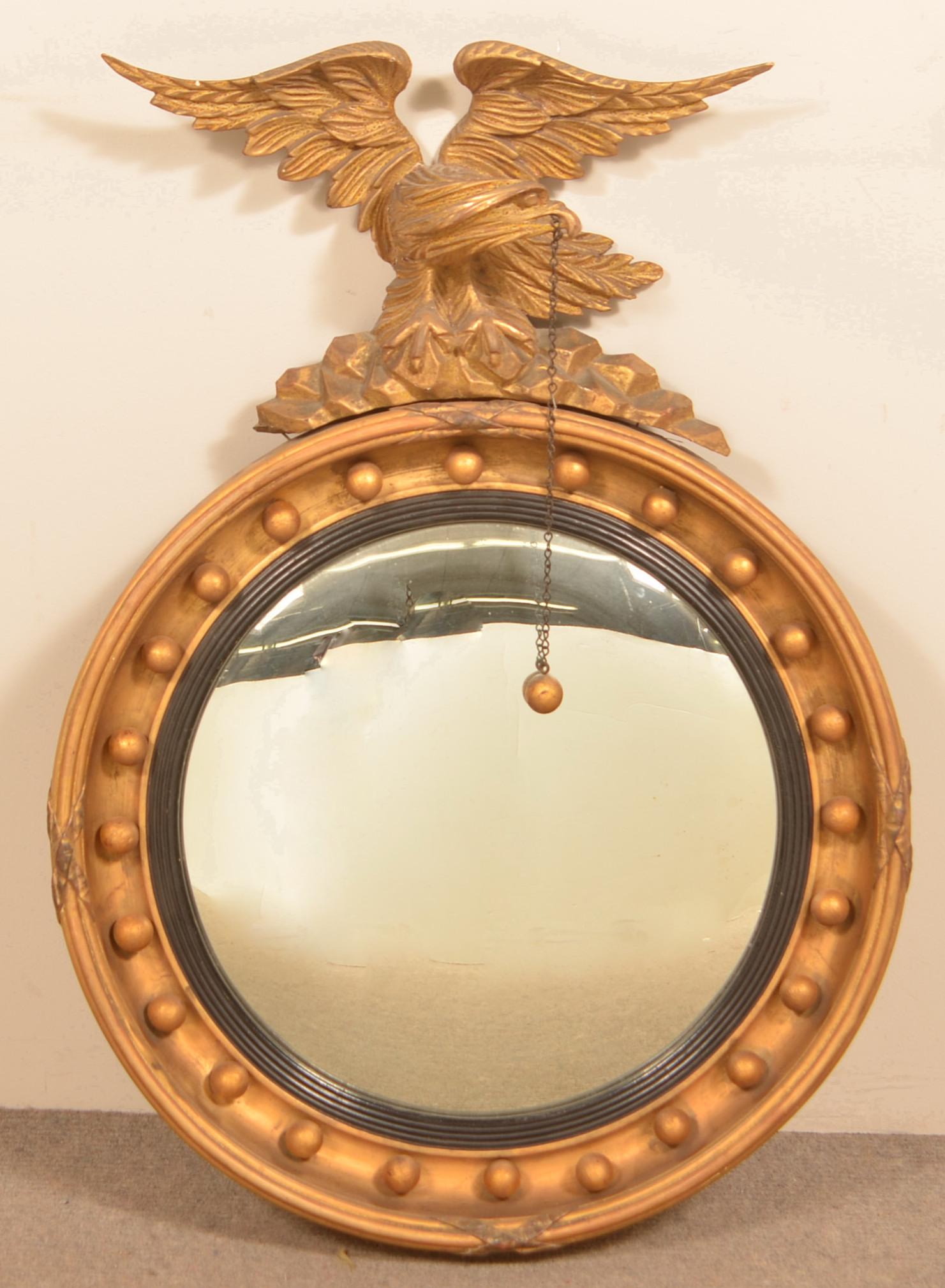 American Federal Gilt Eagle Crest Mirror. (1 of 3)