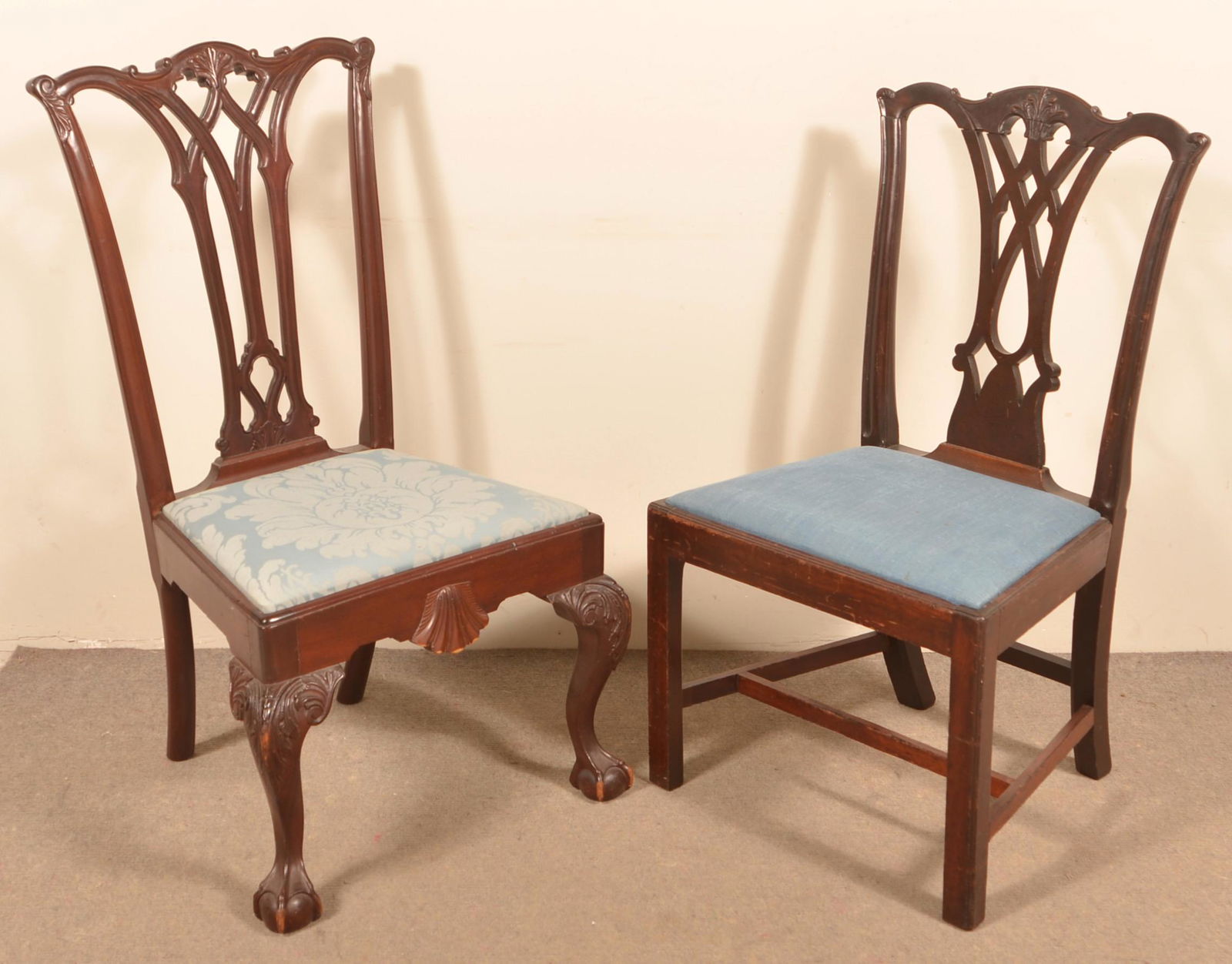 Two Various Chippendale Mahogany Side Chairs. (1 of 3)