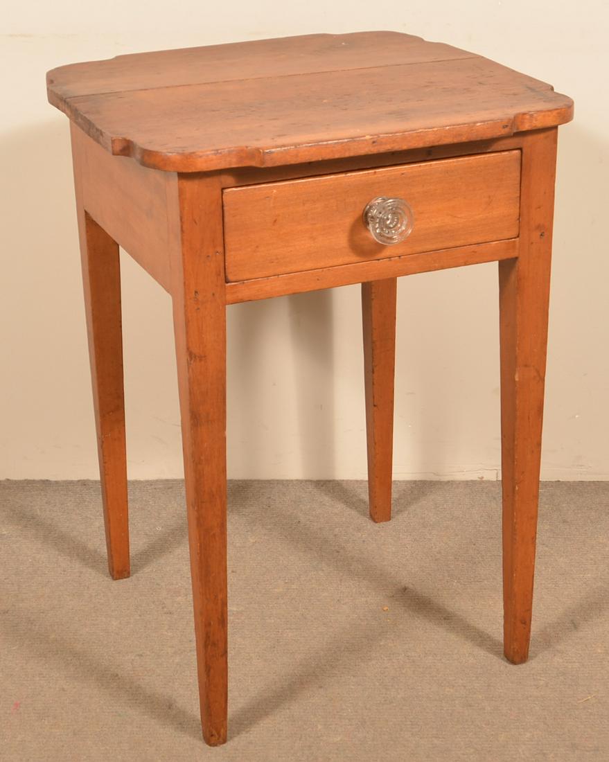 Pennsylvania Hepplewhite Softwood Stand.: Pennsylvania Hepplewhite Softwood Stand. 29-1/2"h. x 21"w. x 20-1/2"d. Tex Johnson Collection. Condition: Fair to good with wear. Separation on top. Refinished.