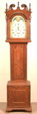 Pennsylvania Chippendale Inlaid Walnut Tall Case Clock.