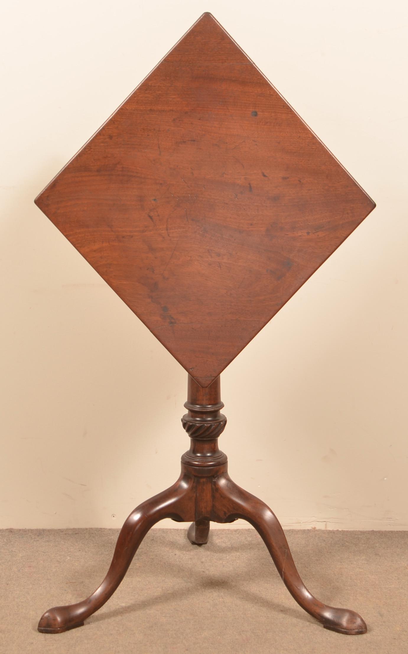 English Queen Anne Tilt Top Candle Stand. (1 of 3)