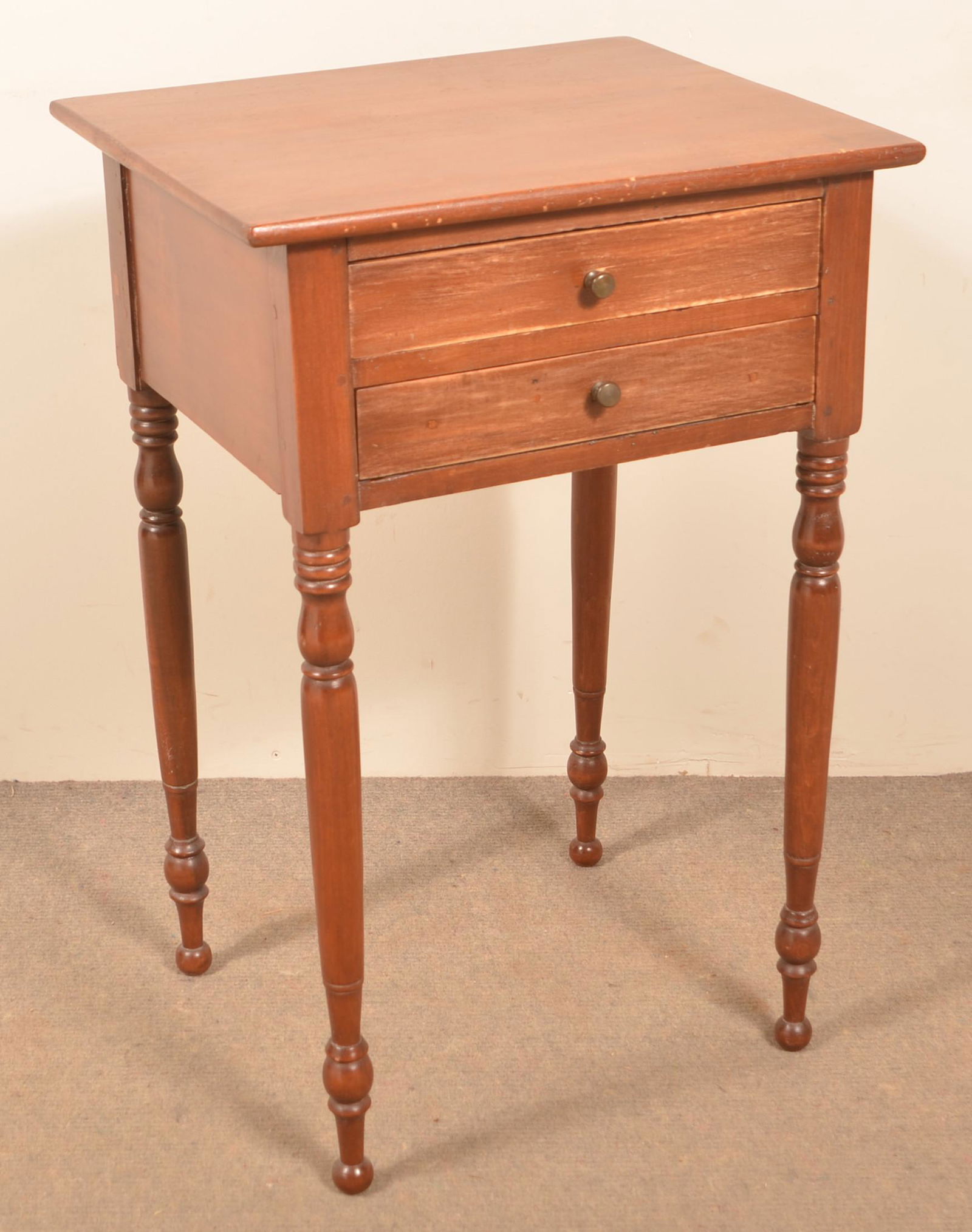 American Sheraton Cherry Two Drawer Stand. (1 of 2)