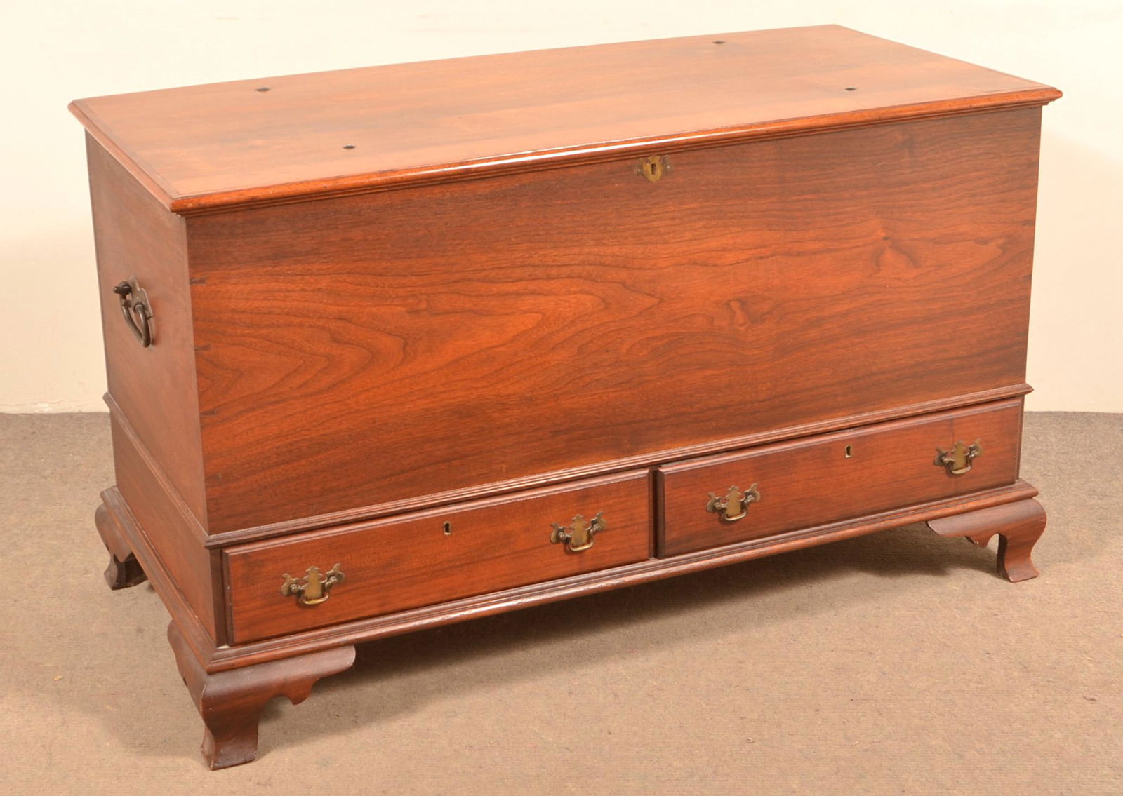 Chippendale Style Walnut Dower Chest. (1 of 3)