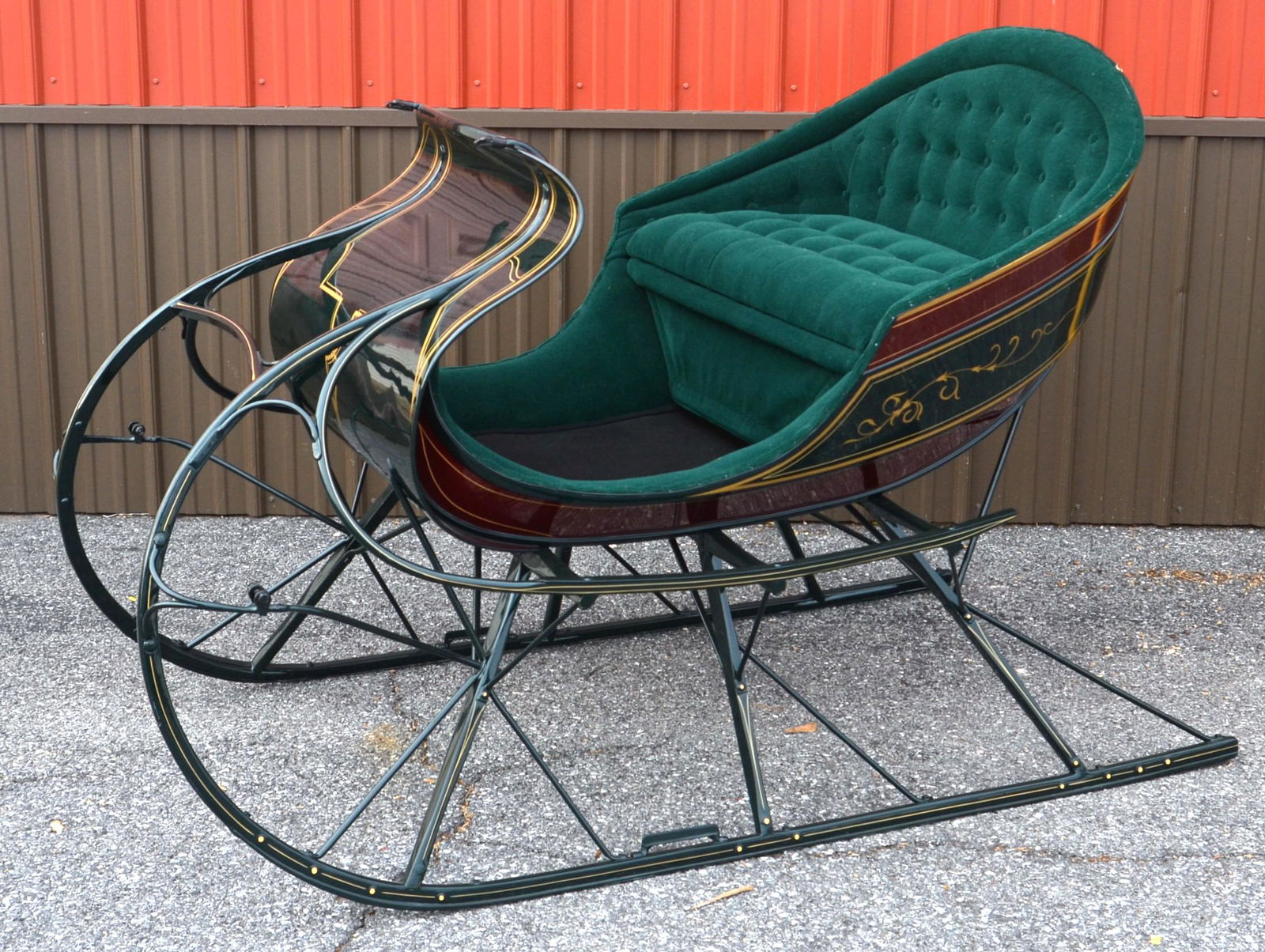 Two Person Paint Decorated Sleigh. (1 of 8)